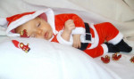 Krásny, vianočný overal Santa Claus / dedo Mráz vel. 0-3 mesiace – fotka 2